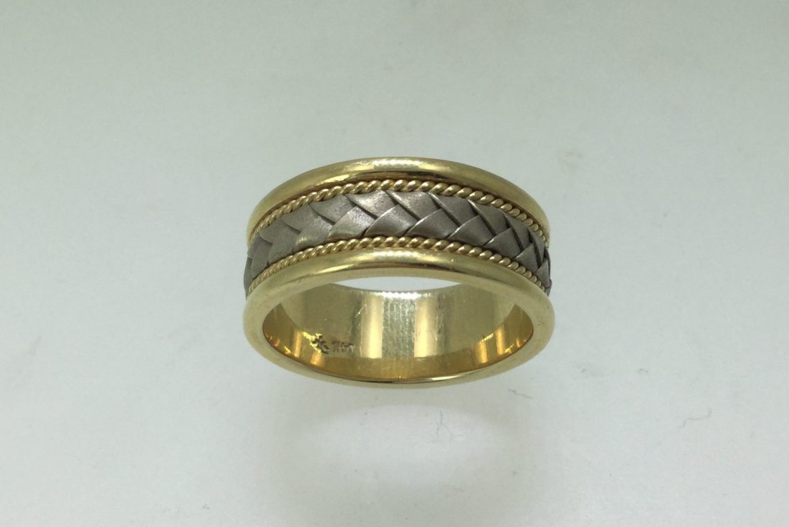 two-tone braided twisted band