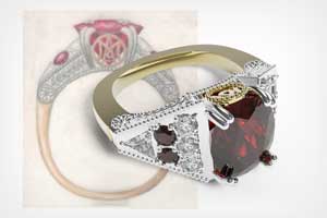 custom ruby ring